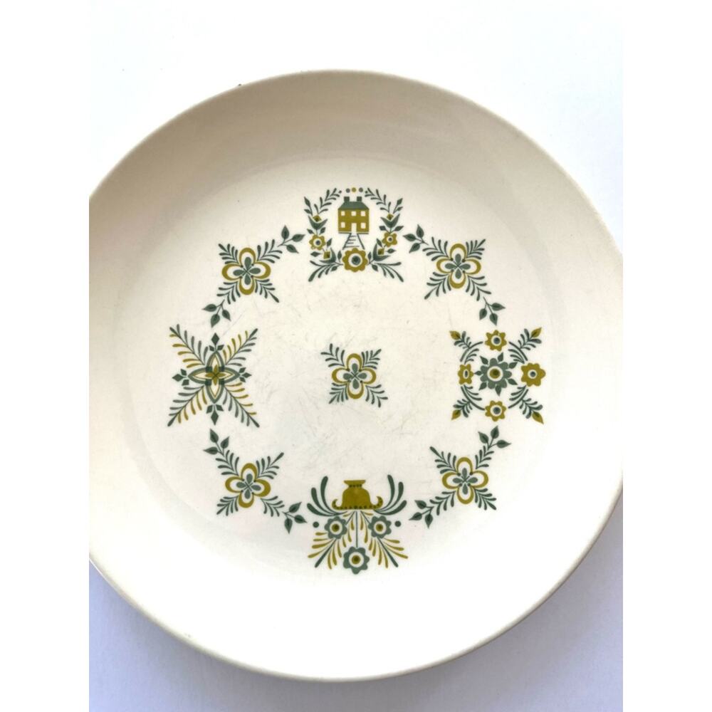 Vintage Steubenville Pottery Floral Ceramic Dinner Plate Provincetown Pattern - Picture 2 of 6